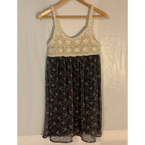 Delias Womens Juniors Multicolor Sleeveless Layered Floral Dress Size Medium